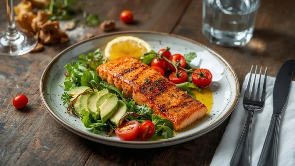 28-day keto meal plan salmon avocado plate