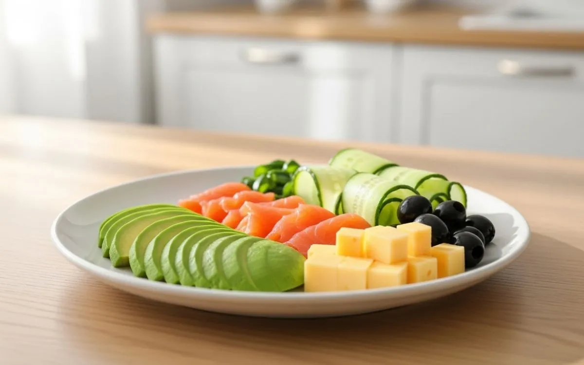 No-cook keto chia pudding with almond milk and berries