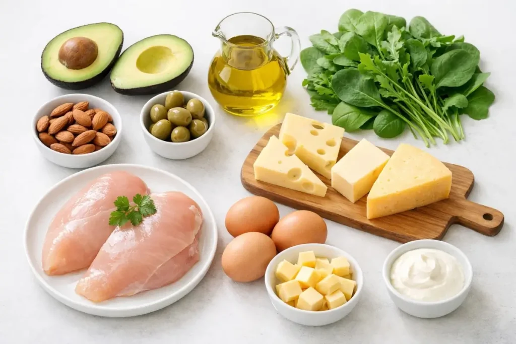 simple keto 2.0 ingredients healthy fats proteins vegetables