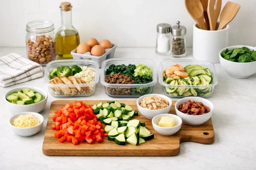 tips to make keto cooking faster with simple meal prep and quick ingredients