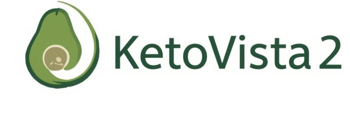 KetoVista2 logo with minimalist avocado icon for a Keto 2.0 nutrition brand