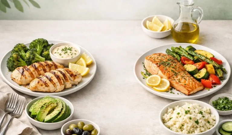 Easy Keto Dinner Recipes for beginners with balanced protein and vegetables