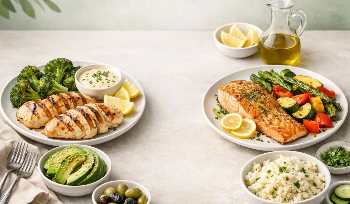 Easy Keto Dinner Recipes for beginners with balanced protein and vegetables