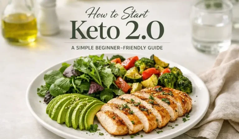 How to Start Keto 2.0 beginner-friendly balanced meal plate