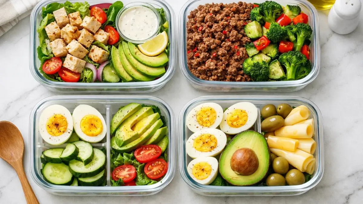 keto lunch meal prep ideas for beginners easy low carb meal prep containers