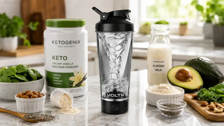 VOLTRX electric protein shaker for keto protein drinks and smoothies
