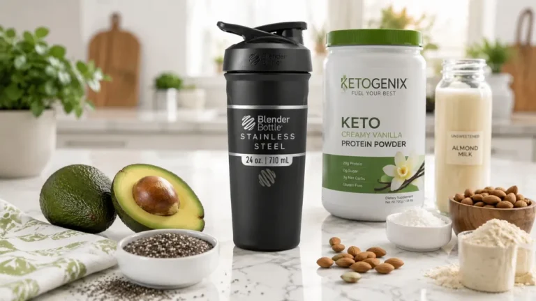 BlenderBottle Classic shaker bottle for keto smoothies and protein drinks