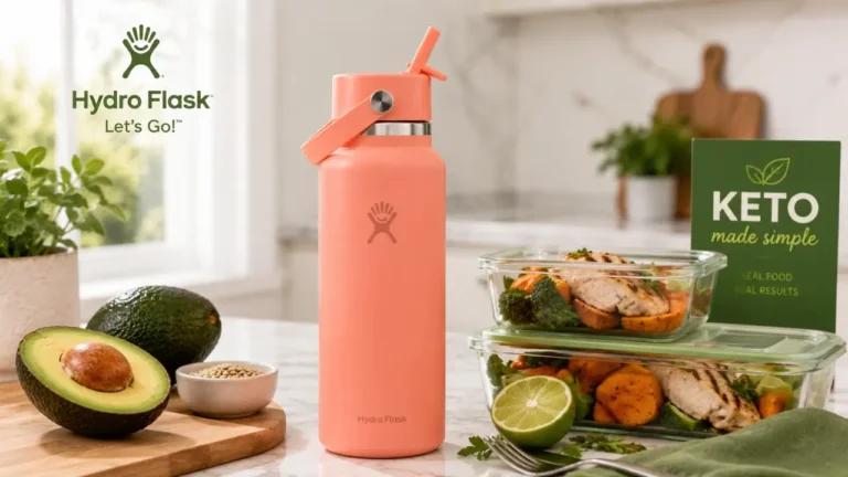 Hydro Flask insulated stainless steel water bottle for keto lifestyle
